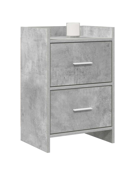Comodini 2 pcs Grigio Cemento 40 x 30 x 60 cm