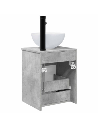 Mobile lavabo da parete Grigio Cemento 39 x 41 x 64,5 cm