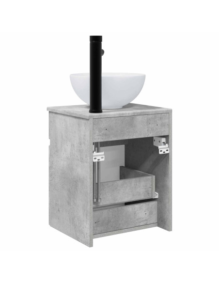 Mobile lavabo da parete Grigio Cemento 39 x 41 x 64,5 cm
