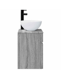 Mobile lavabo da parete Sonoma grigio 39 x 41 x 64,5 cm 2