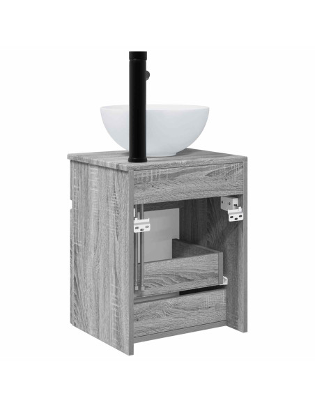 Mobile lavabo da parete Sonoma grigio 39 x 41 x 64,5 cm