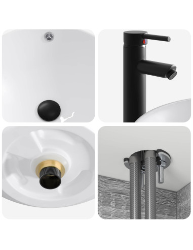 Mobile lavabo da parete Sonoma grigio 39 x 41 x 64,5 cm