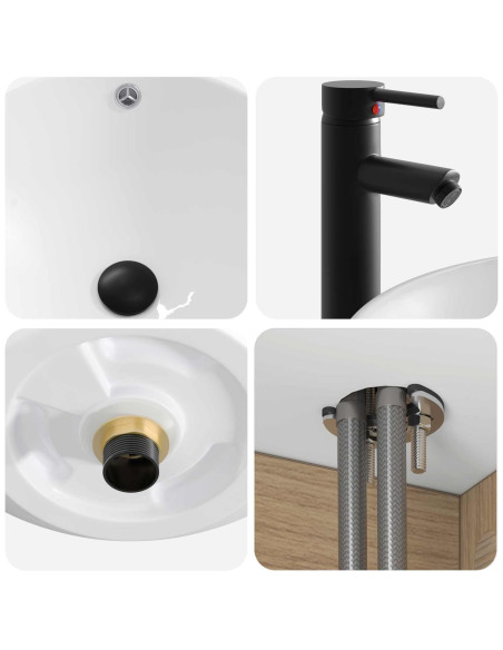 Mobile lavabo da parete Rovere Artigianale 39 x 41 x 64,5 cm