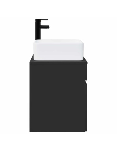 Mobile lavabo da parete Nero 49 x 41 x 63 cm
