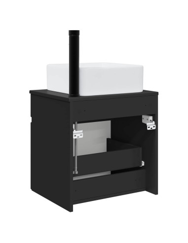Mobile lavabo da parete Nero 49 x 41 x 63 cm