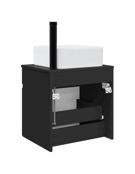 Mobile lavabo da parete Nero 49 x 41 x 63 cm