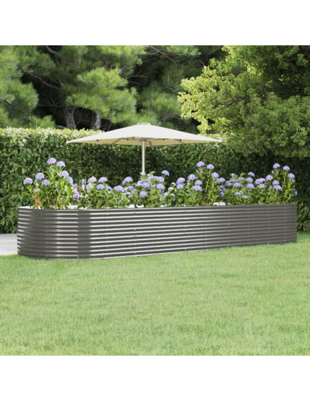 Letto Giardino Acciaio Zincato 447x140x68 cm Grigio