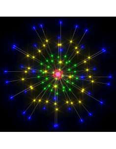 Luci di Natale Fuochi Artificio 10 pz Multicolore 20cm 1400 LED