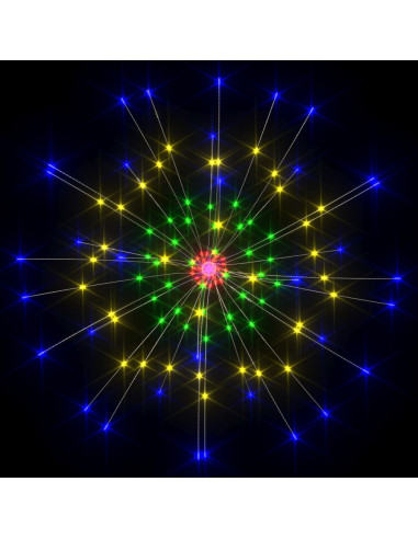 Luci di Natale Fuochi Artificio 10 pz Multicolore 20cm 1400 LED