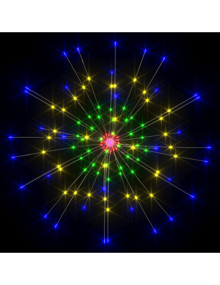 Luci di Natale Fuochi Artificio 10 pz Multicolore 20cm 1400 LED