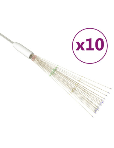 Luci di Natale Fuochi Artificio 10 pz Multicolore 20cm 1400 LED