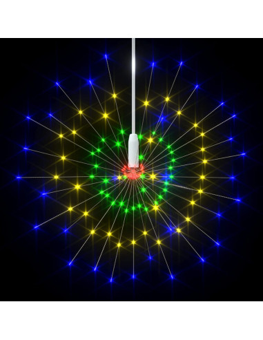 Luci di Natale Fuochi Artificio 10 pz Multicolore 20cm 1400 LED