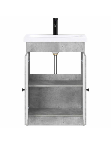 Set di mobili per il bagno Grigio Cemento 56 x 37,5 x 81 cm