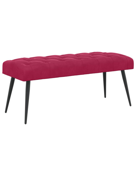Panchina con bottoni imbottiti Rosso Vino 110 x 40 x 46 cm