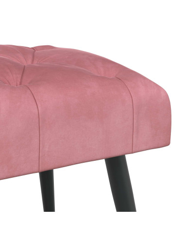 Panchina con bottoni imbottiti Rosa 110 x 40 x 46 cm Velluto