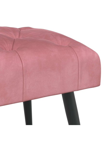 Panchina con bottoni imbottiti Rosa 110 x 40 x 46 cm Velluto