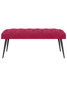 Panchina con bottoni imbottiti Rosso Vino 110 x 40 x 46 cm 2