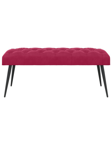 Panchina con bottoni imbottiti Rosso Vino 110 x 40 x 46 cm