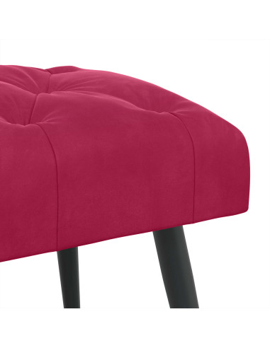Panchina con bottoni imbottiti Rosso Vino 110 x 40 x 46 cm