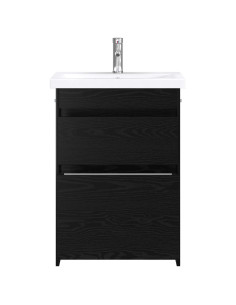 Set di mobili per il bagno Rovere Nero 61 x 40 x 84,5 cm 2