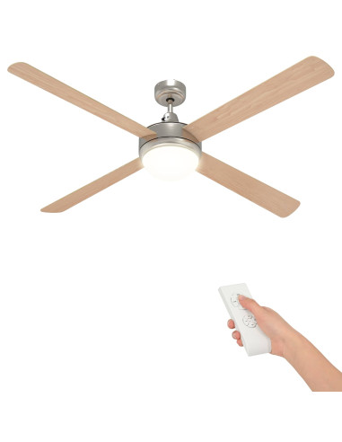 Ventilatore da soffitto con luce e telecomando Ø 130 cm Sonoma