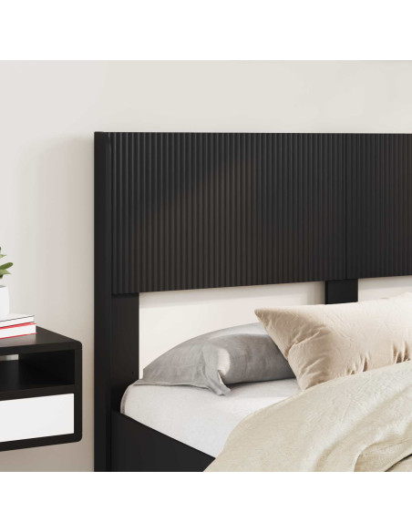 Struttura del letto con stoccaggio e testata Nero 135 x 190 cm
