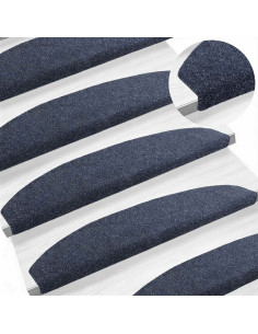 Tappetini per scale autoadesivi 15 pcs Blu 80 x 24,5 x 3,5 cm 2