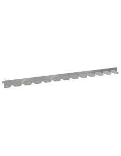 Bordura per Prato 50 pcs 102 x 4 x 4 cm Acciaio Argento 2