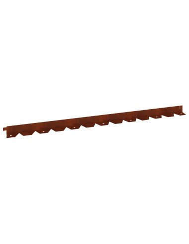 Bordura per Prato 30 pcs 102 x 4 x 4 cm Acciaio Ruggine