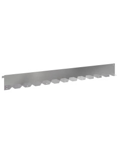 Bordura per Prato 10 pcs 102 x 10 x 4 cm Acciaio Argento 2