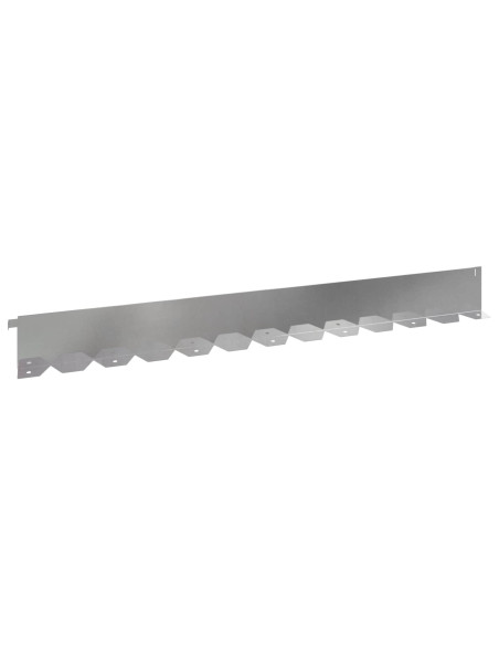 Bordura per Prato 30 pcs 102 x 10 x 4 cm Acciaio Argento
