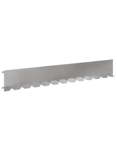 Bordura per Prato 30 pcs 102 x 15 x 4 cm Acciaio Argento