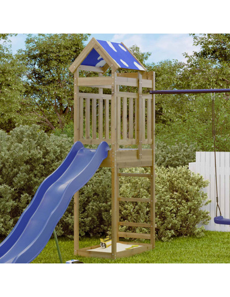 Torre da Gioco Marrone Legno Impregnato Solido