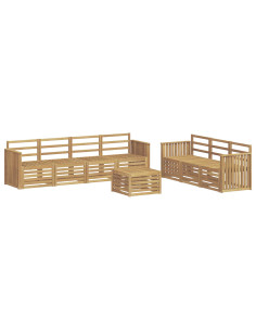 Set divani Legno di Acacia Massello 2