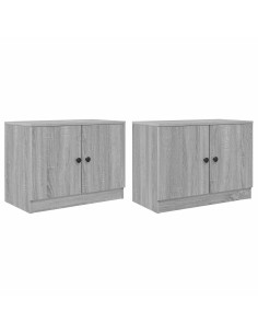 Armadietto per letto 2 pcs Sonoma grigio 66 x 35 x 48 cm 2
