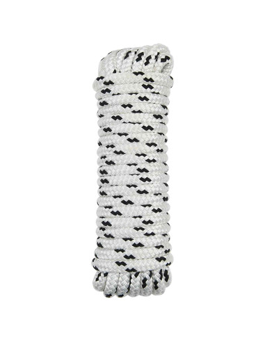 Corda da Barca 6 m 1.6 Bianco e Nero Poliestere