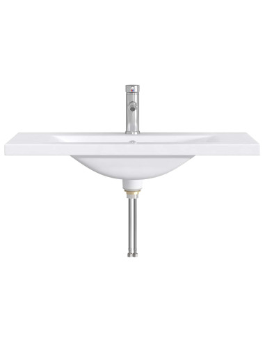 Lavabo da bagno Cromato 81 x 40 x 17,5 cm Metallo