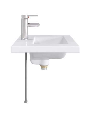 Lavabo da bagno Cromato 81 x 40 x 17,5 cm Metallo