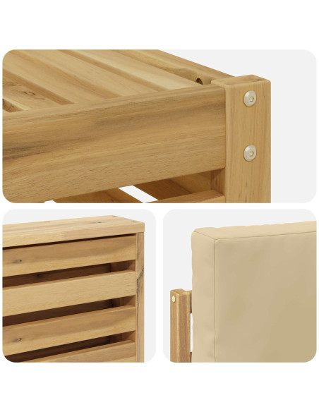 Set divani Legno di Acacia Massello