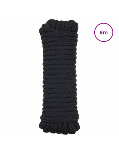 Corda da Barca 9 m 2 Nero Poliestere