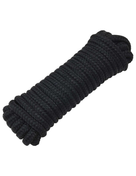 Corda da Barca 9 m 2 Nero Poliestere