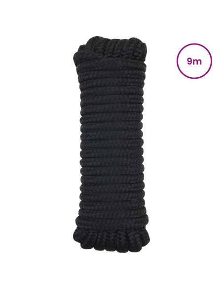 Corda da Barca 9 m 1.6 Nero Poliestere
