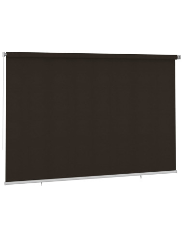 Tenda a Rullo per Esterni 350x230 cm Marrone HDPE