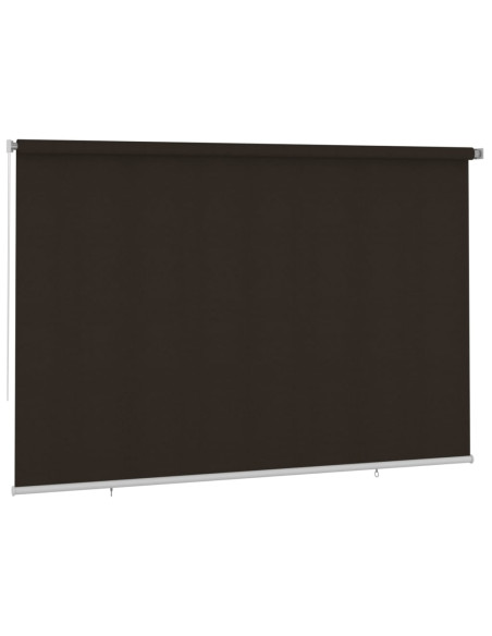 Tenda a Rullo per Esterni 350x230 cm Marrone HDPE