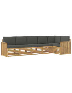 Set di divani da esterno 6 pcs Bianco e Antracite 2