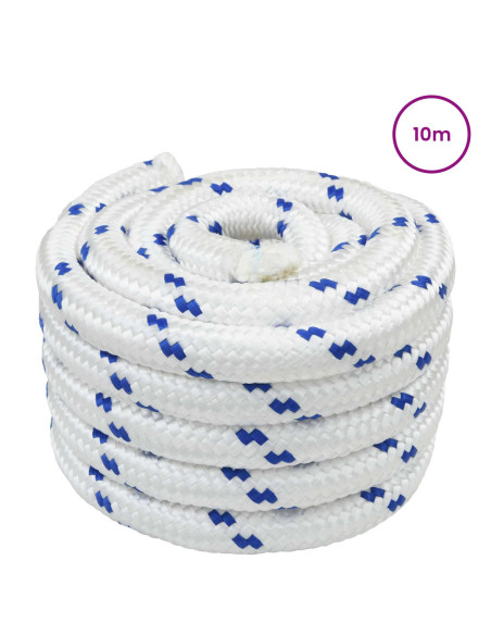 Corda da Barca 10 m 6 Bianco e Blu PP