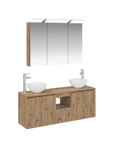 Set di Armadi da Bagno 4 pcs Rovere Artigianale