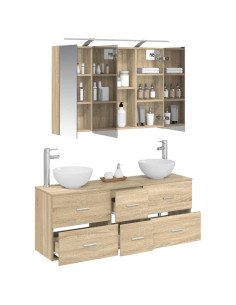 Set di mobili per il bagno 4 pcs Rovere Sonoma 2