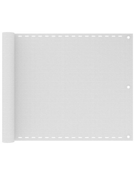 Paravento da Balcone Bianco 75x300 cm in HDPE