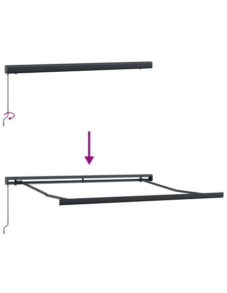 Tenda Retrattile Tortora 450 × 300 cm Tessuto e Metallo